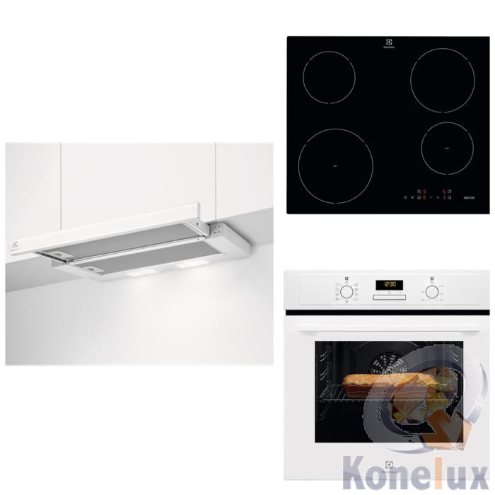 Electrolux Valkoinen kodinkonepaketti LFP326FW EOF3H40BW EIT60420C  - Konelux